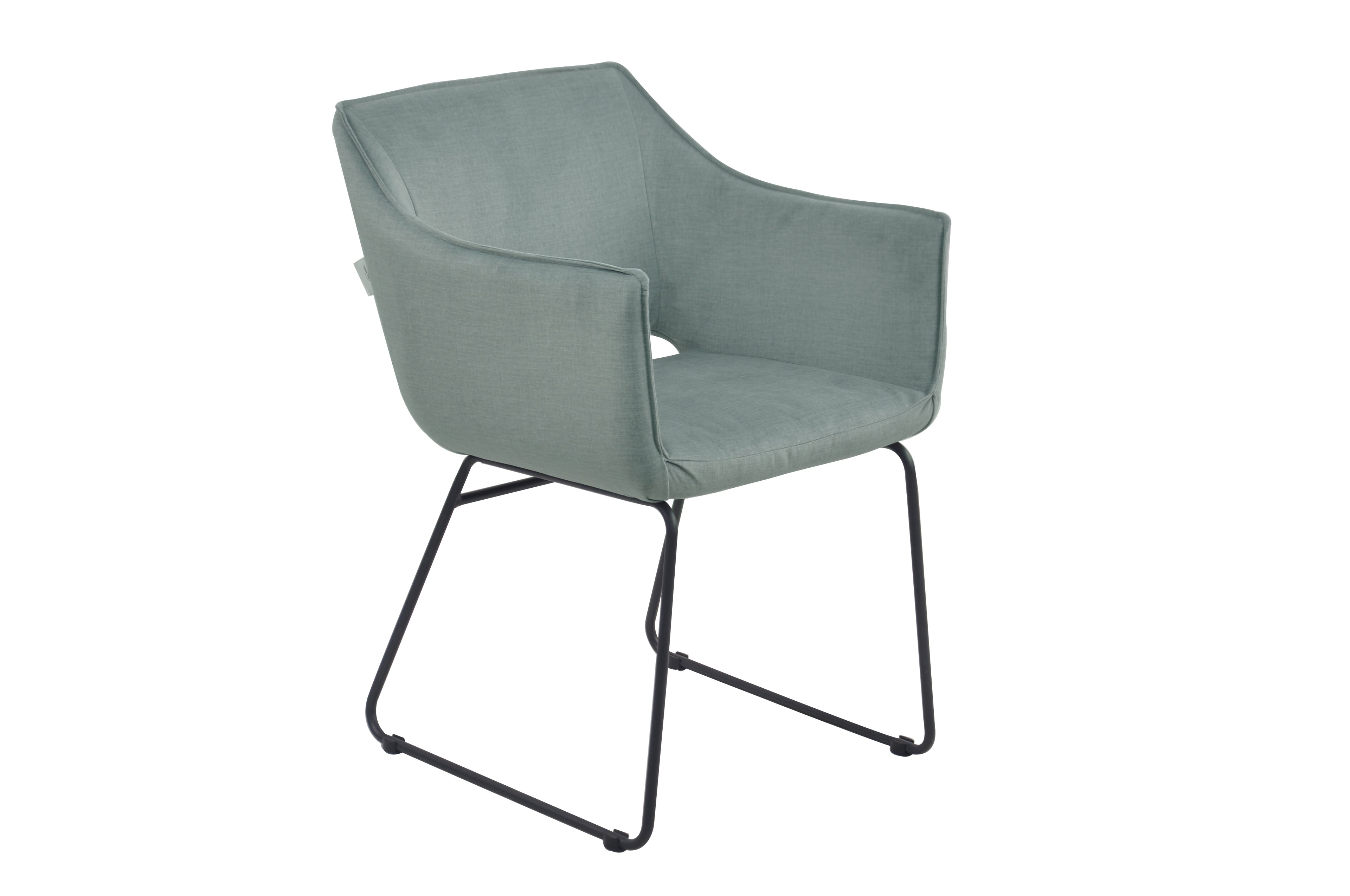 SIT&CHAIRS Armlehnstuhl, 2er-Set – Gestell schwarz, Bezug Celadon – Bild 2