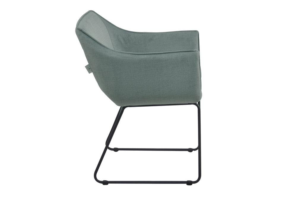 SIT&CHAIRS Armlehnstuhl, 2er-Set – Gestell schwarz, Bezug Celadon – Bild 3