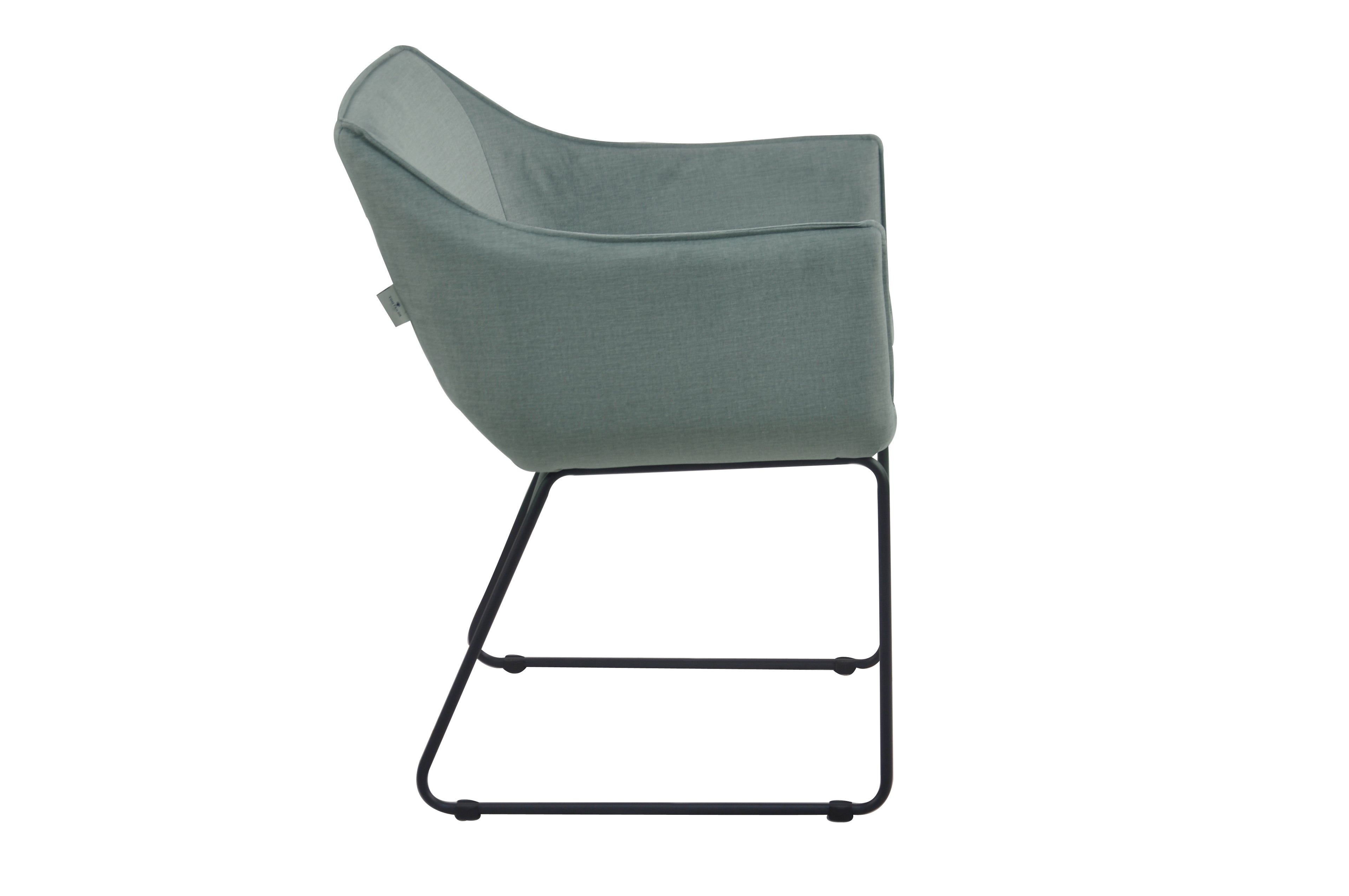 SIT&CHAIRS Armlehnstuhl, 2er-Set – Gestell schwarz, Bezug Celadon – Bild 3