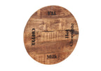 TOPS & TABLES Tischplatte 60 cm Durchmesser – Natur mit schwarzer Schrift – Bild 2