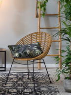 RATTAN Stuhl – Natur, Gestell schwarz – Bild 7