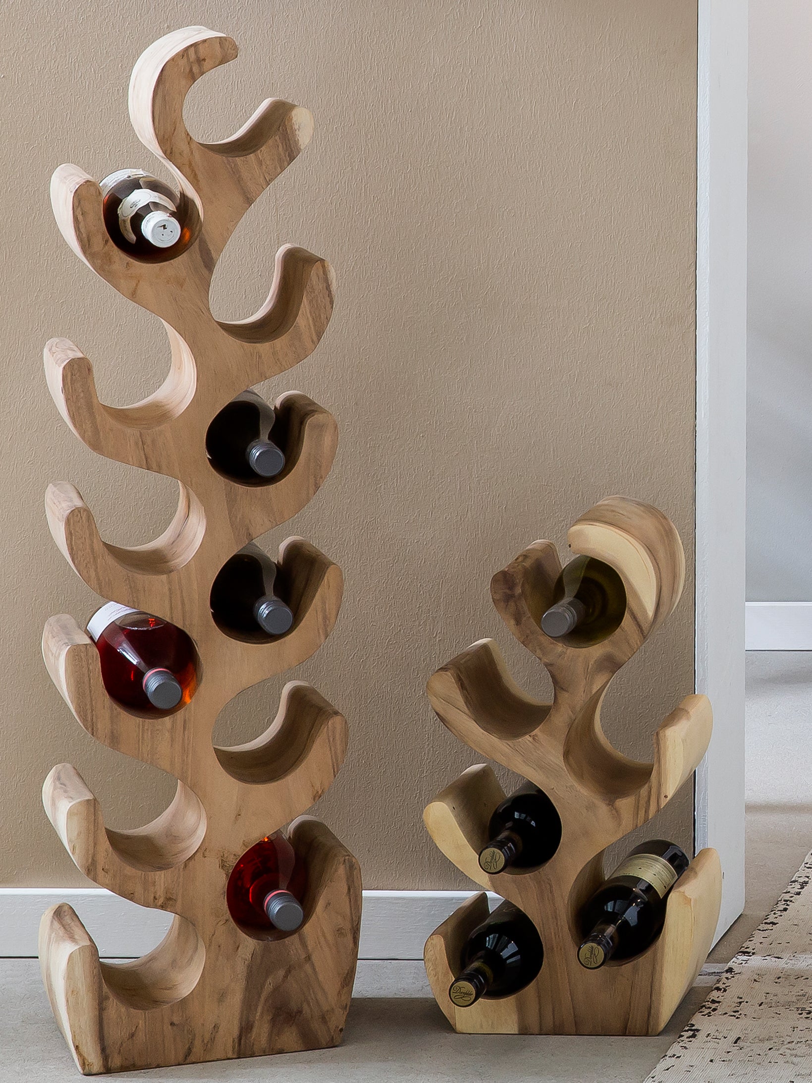 ROMANTEAKA Weinregal 12 Flaschen – Natur – Bild 7