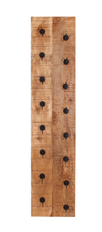 RUSTIC Wand-Weinregal – Natur antik mit antikschwarzen Haken