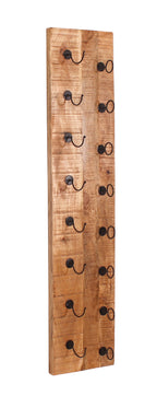 RUSTIC Wand-Weinregal – Natur antik mit antikschwarzen Haken – Bild 2