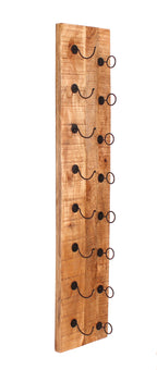 RUSTIC Wand-Weinregal – Natur antik mit antikschwarzen Haken – Bild 3