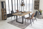 TABLES & CO Tisch 120x80 cm, Wildeiche, schwarzes Gestell – Platte natur, Gestell antikschwarz – Bild 5