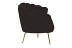 Sales Fever - Muschelsofa 3-Sitzer aus Samt Schwarz#