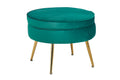 Sales Fever - Sitzpouf rund aus Samt Grün