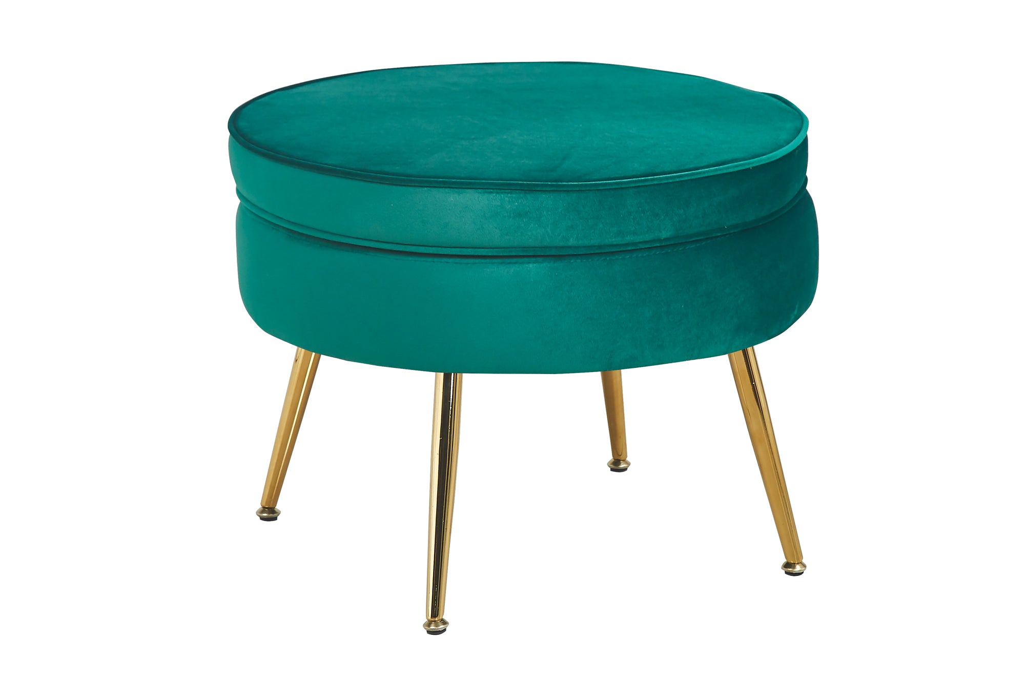 Sales Fever - Sitzpouf rund aus Samt Grün
