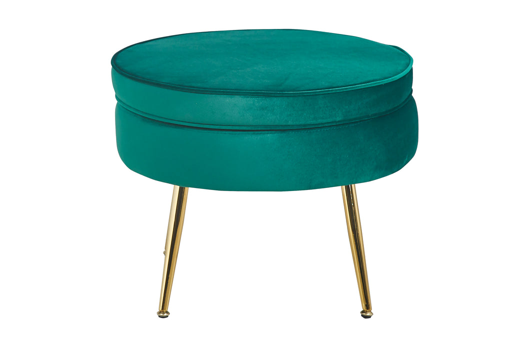 Sales Fever - Sitzpouf rund aus Samt Grün