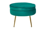 Sales Fever - Sitzpouf rund aus Samt Grün