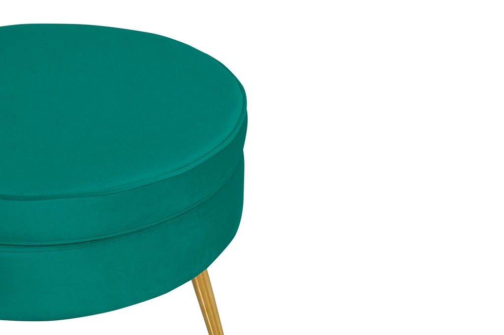 Sales Fever - Sitzpouf rund aus Samt Grün