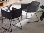 SIT&CHAIRS Armlehnstuhl, 2er-Set – Gestell schwarz, Bezug Basalt – Bild 6