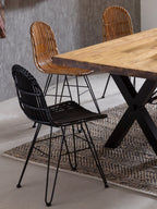 RATTAN Stuhl – Antikschwarz – Bild 5