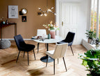 Möbilia - Stuhl, 2er-Set 52x56x86 cm beige, schwarz