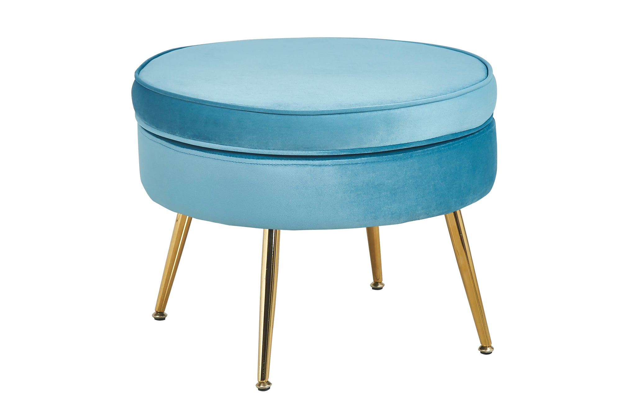 Sales Fever - Sitzpouf rund aus Samt Blau
