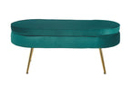 Sales Fever - Sitzpouf oval aus Samt Grün