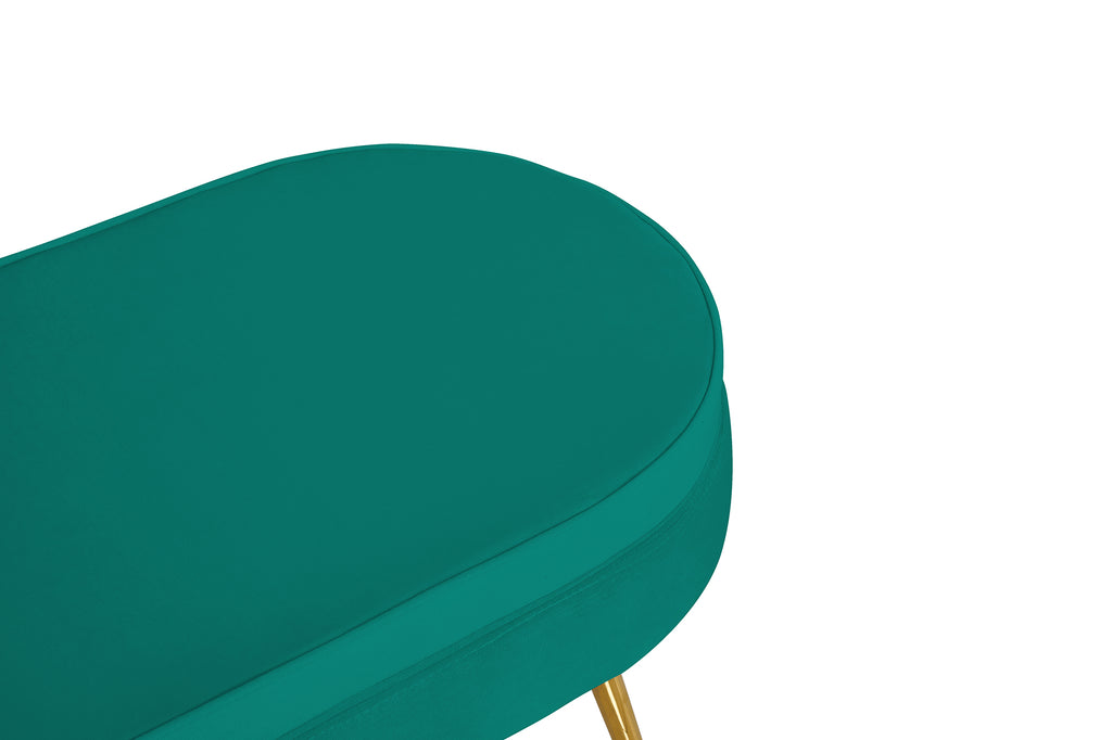 Sales Fever - Sitzpouf oval aus Samt Grün