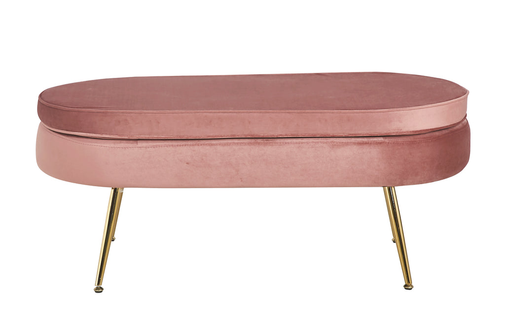 Sales Fever - Sitzpouf oval aus Samt Rose
