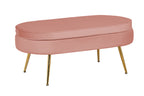 Sales Fever - Sitzpouf oval aus Samt Rose