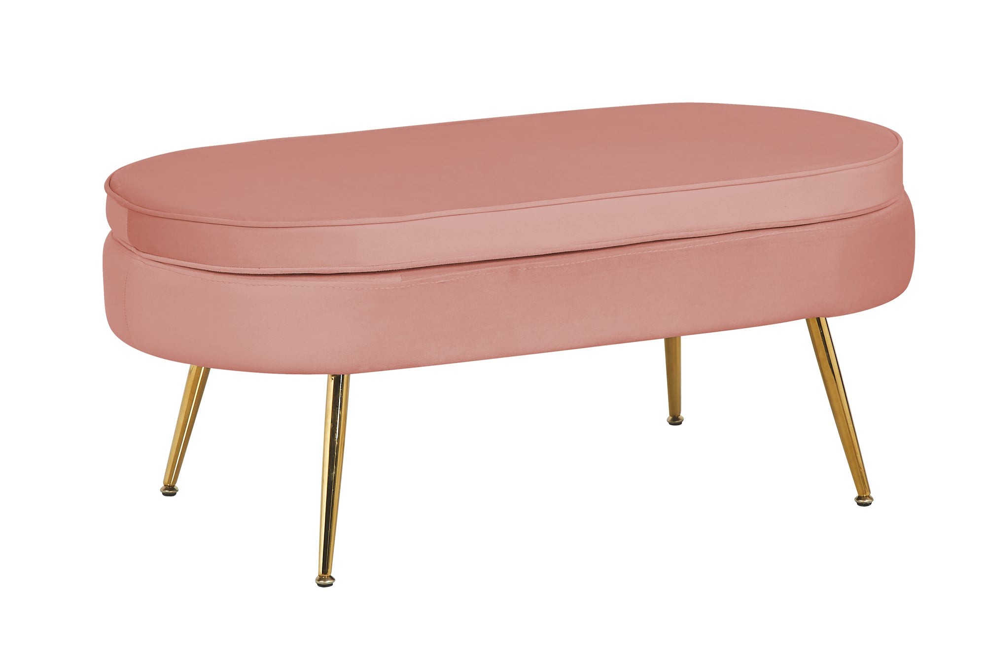 Sales Fever - Sitzpouf oval aus Samt Rose