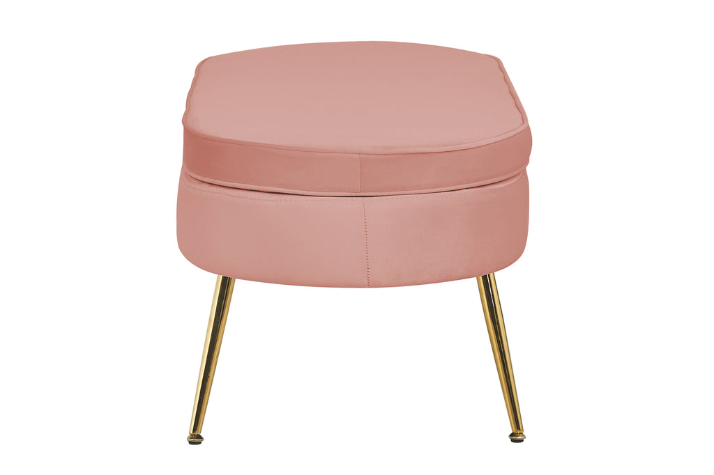 Sales Fever - Sitzpouf oval aus Samt Rose