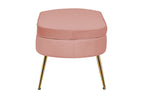 Sales Fever - Sitzpouf oval aus Samt Rose