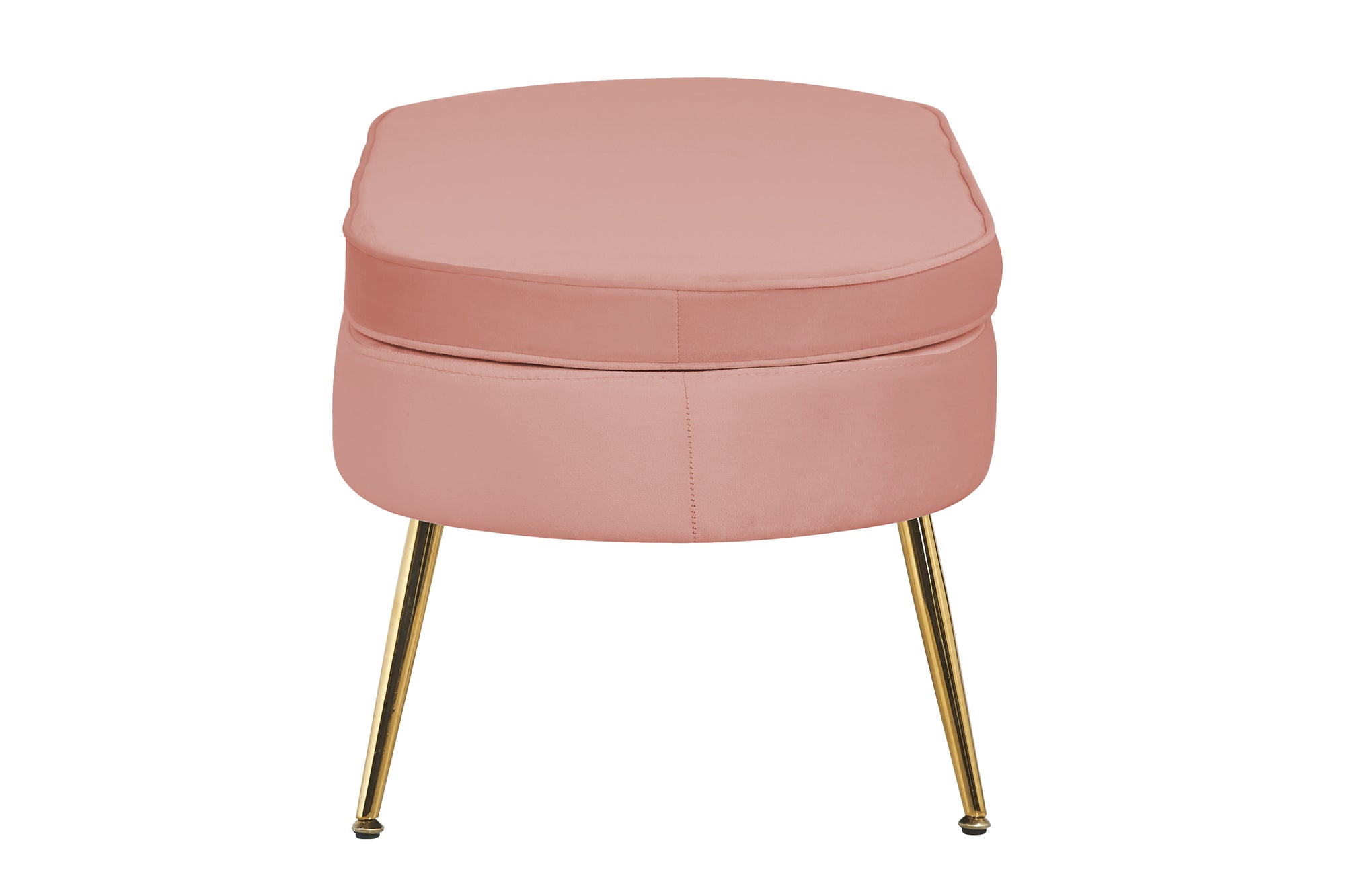 Sales Fever - Sitzpouf oval aus Samt Rose
