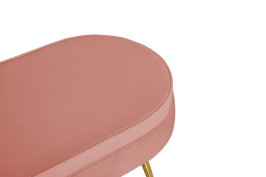 Sales Fever - Sitzpouf oval aus Samt Rose