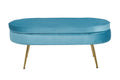 Sales Fever - Sitzpouf oval aus Samt Blau