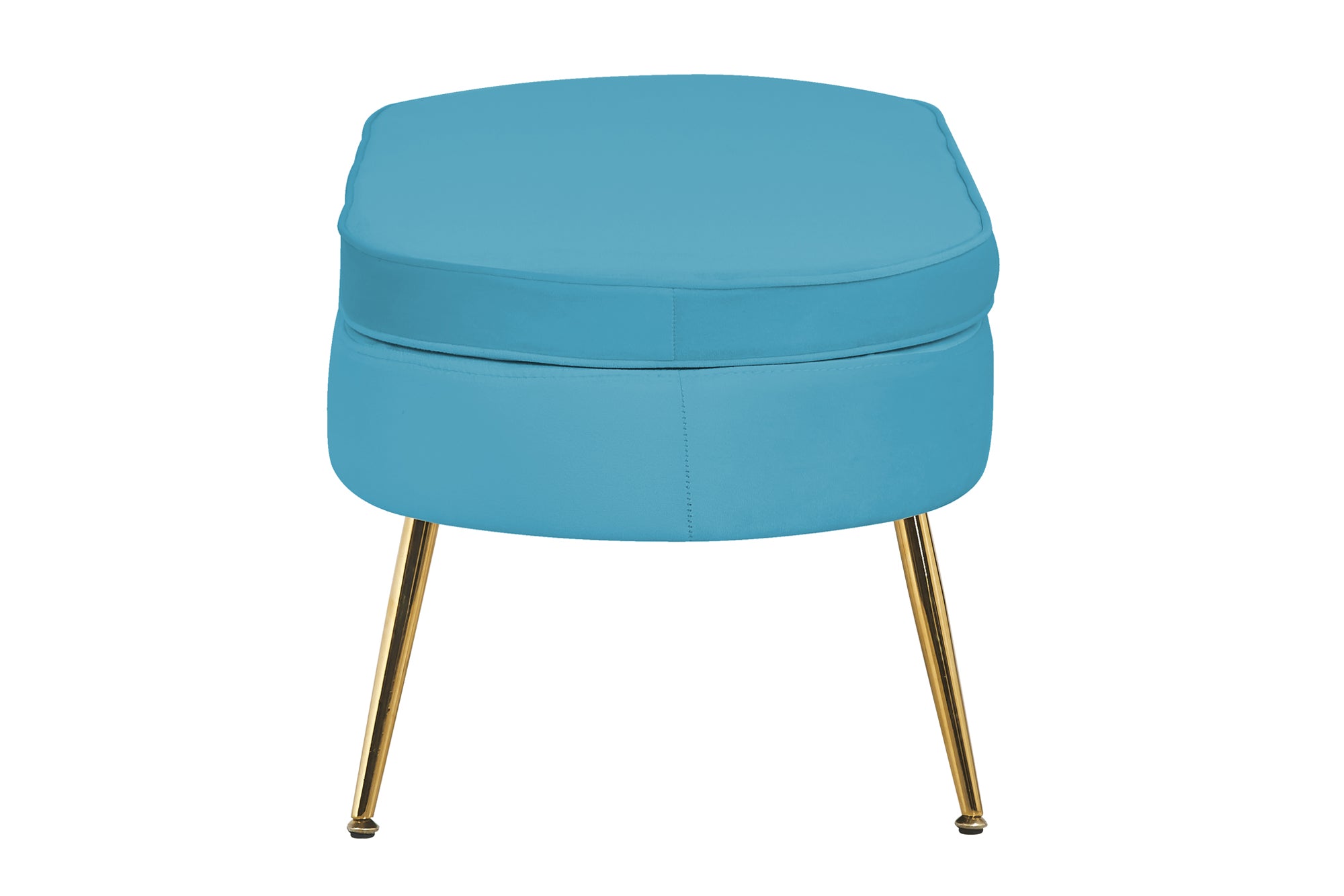 Sales Fever - Sitzpouf oval aus Samt Blau