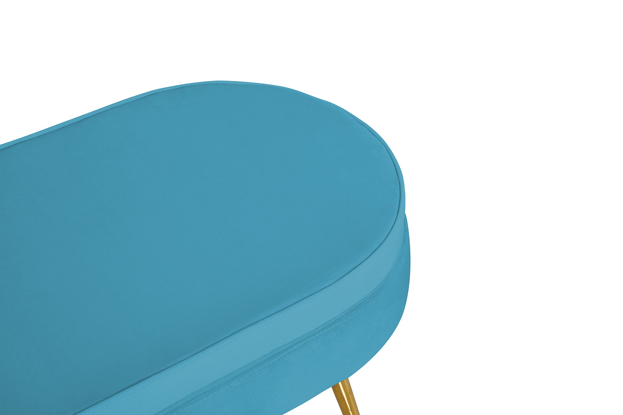 Sales Fever - Sitzpouf oval aus Samt Blau