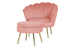 Sales Fever - Sitzpouf rund aus Samt Rose