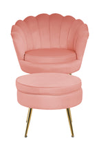 Sales Fever - Sitzpouf rund aus Samt Rose