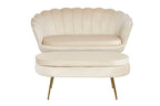 Sales Fever - Muschelsofa aus Samt Beige