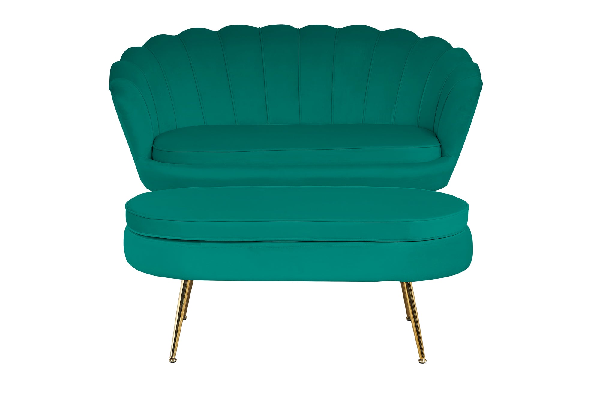Sales Fever - Muschelsofa aus Samt Grün