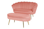 Sales Fever - Sitzpouf oval aus Samt Rose