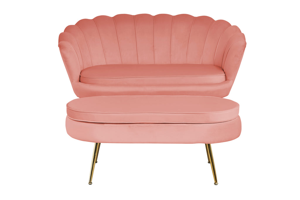 Sales Fever - Muschelsofa aus Samt Rose