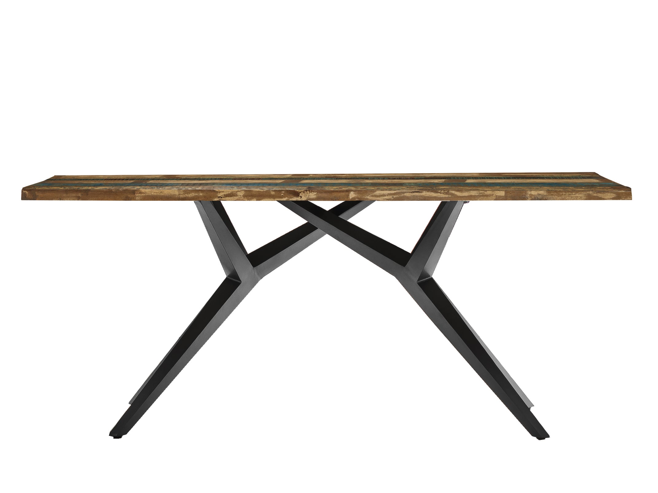 TABLES & CO Tisch 240x100 cm – Platte bunt, Gestell antikschwarz – Bild 5
