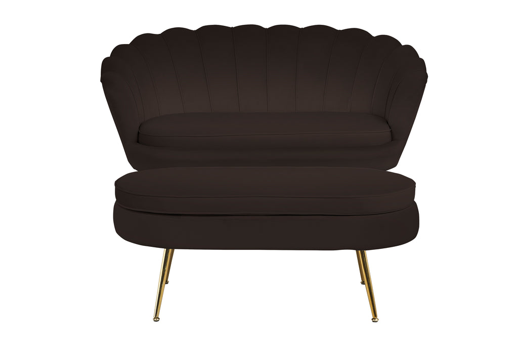 Sales Fever - Muschelsofa aus Samt Schwarz