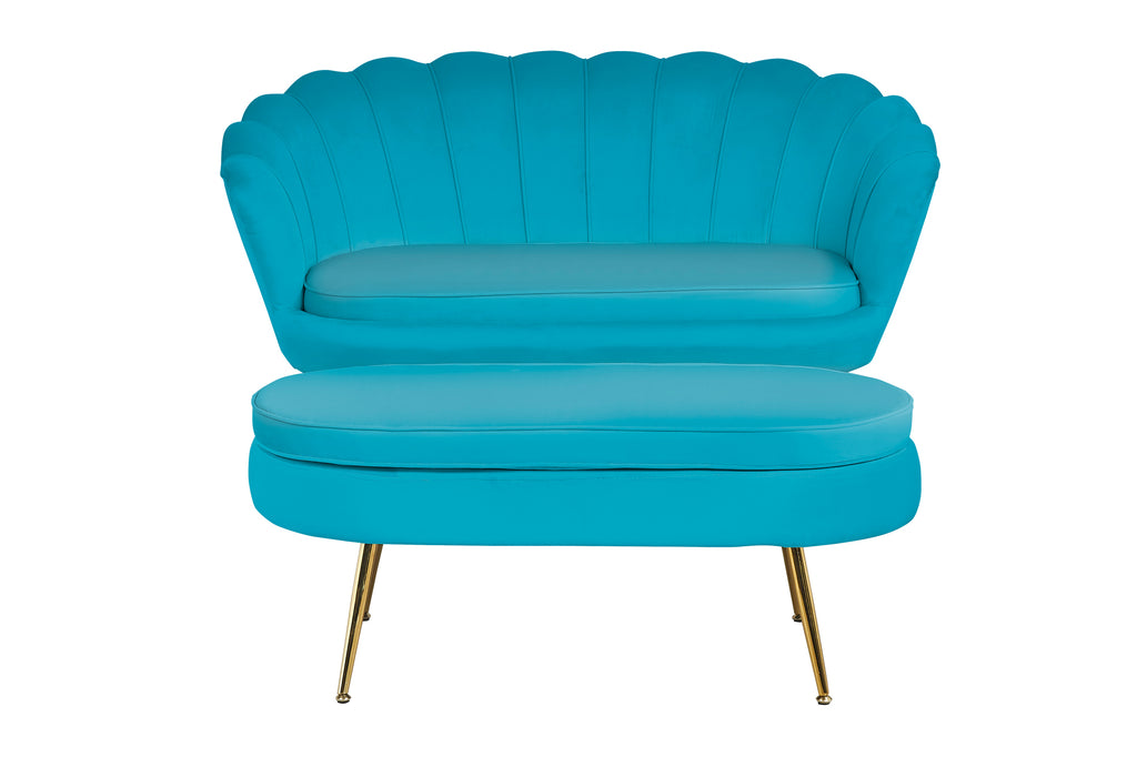 Sales Fever - Muschelsofa aus Samt Blau