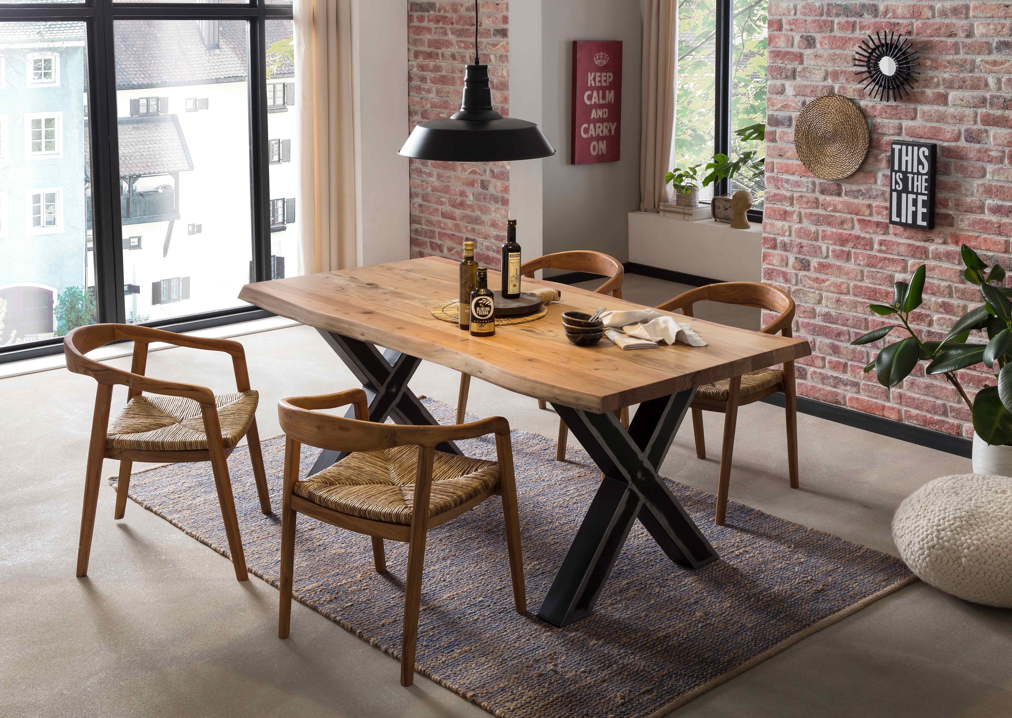 TOPS & TABLES Tischgestell Roheisen used look – Used look, klar lackiert – Bild 14
