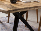 TABLES & CO Tisch 160x90 cm – Platte natur, Gestell antikschwarz – Bild 7