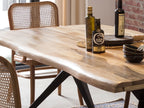 TABLES & CO Tisch 160x90 cm – Platte natur, Gestell antikschwarz – Bild 9