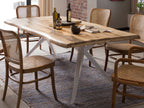 TABLES & CO Tisch 160x90 cm – Platte natur, Gestell antiksilbern – Bild 4
