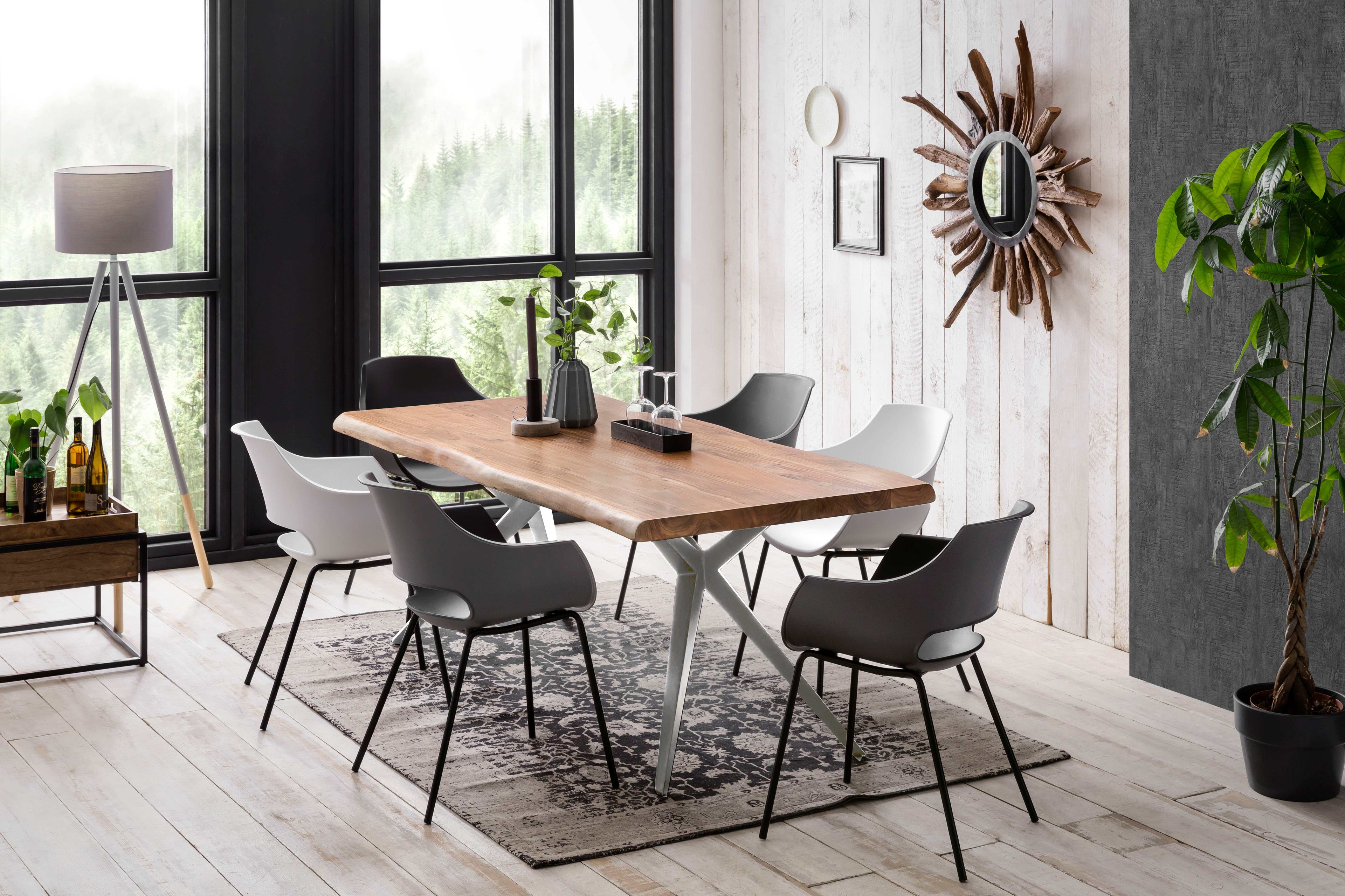 SIT&CHAIRS Stuhl, 2er-Set – Sitz weiß, Beine schwarz – Bild 11