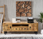 RUSTIC Lowboard – Natur antik mit antikschwarzen Beschlägen – Bild 7
