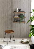 NATURAL EDGE Hocker – Natur und schwarz – Bild 7