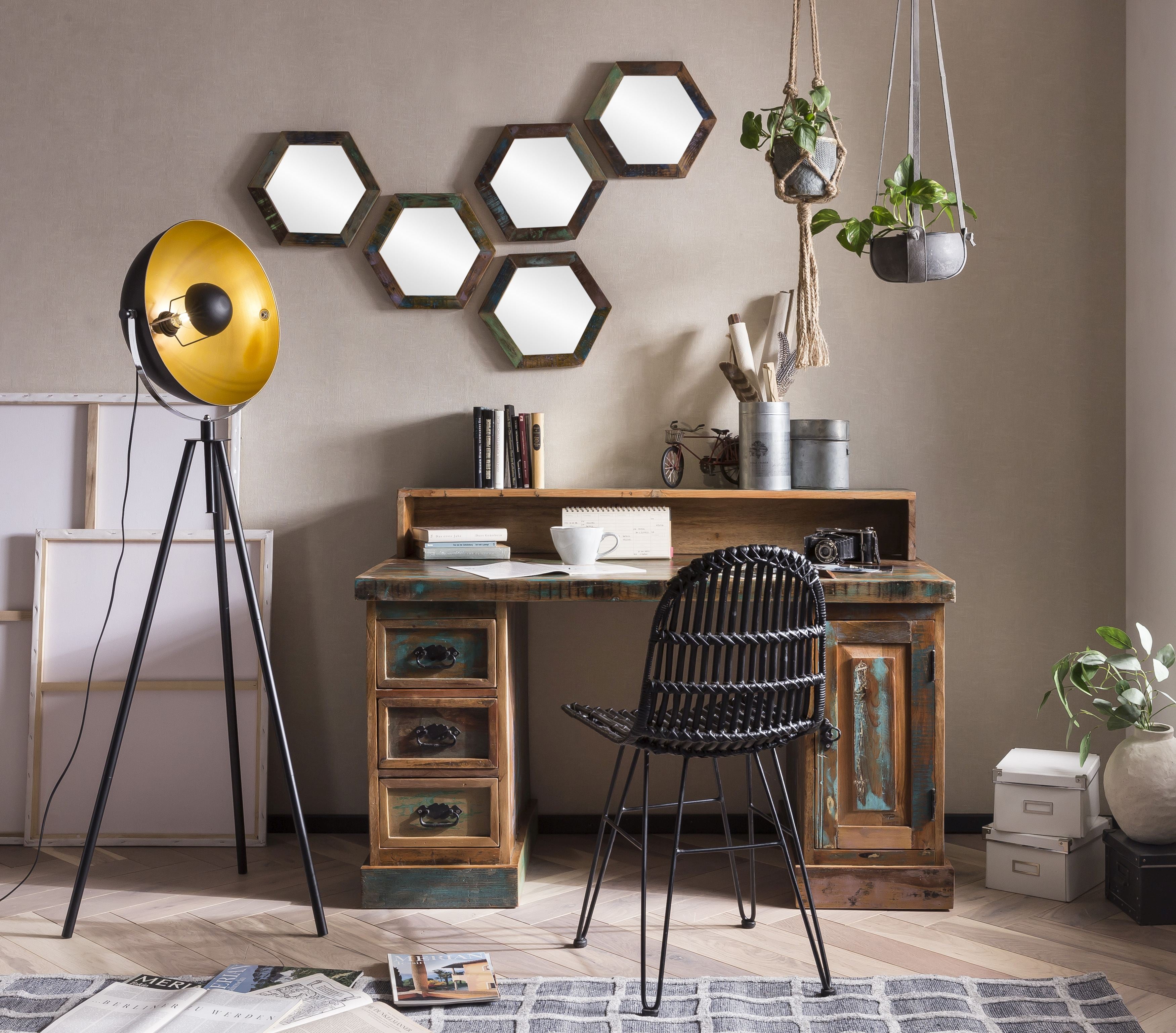 RATTAN Stuhl – Antikschwarz – Bild 12