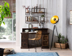 RATTAN Stuhl – Natur, Gestell antikschwarz – Bild 11